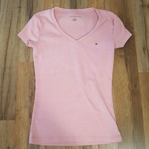 Tommy Hilfiger XS Pink V-neck Tee